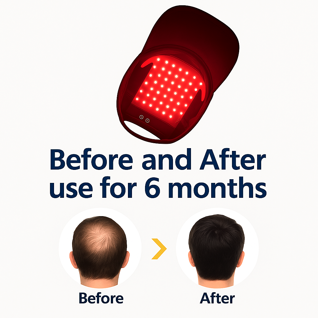Hair Regrowth Cap - Red & Blue Light Hair Booster